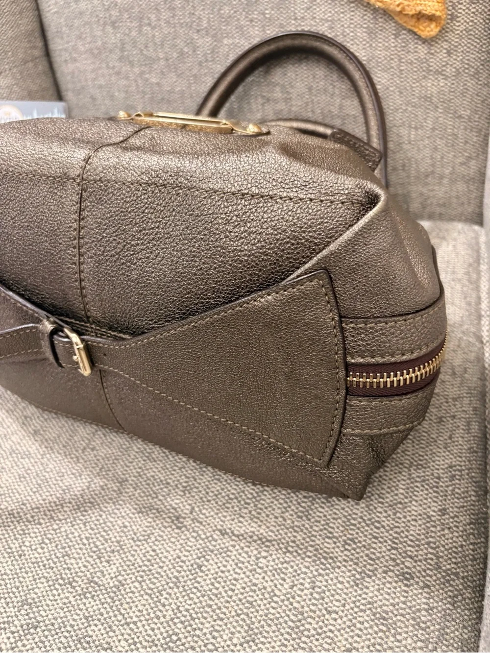 Jimmy Choo Ramona shoulder bag - Metallic Bronze Leather